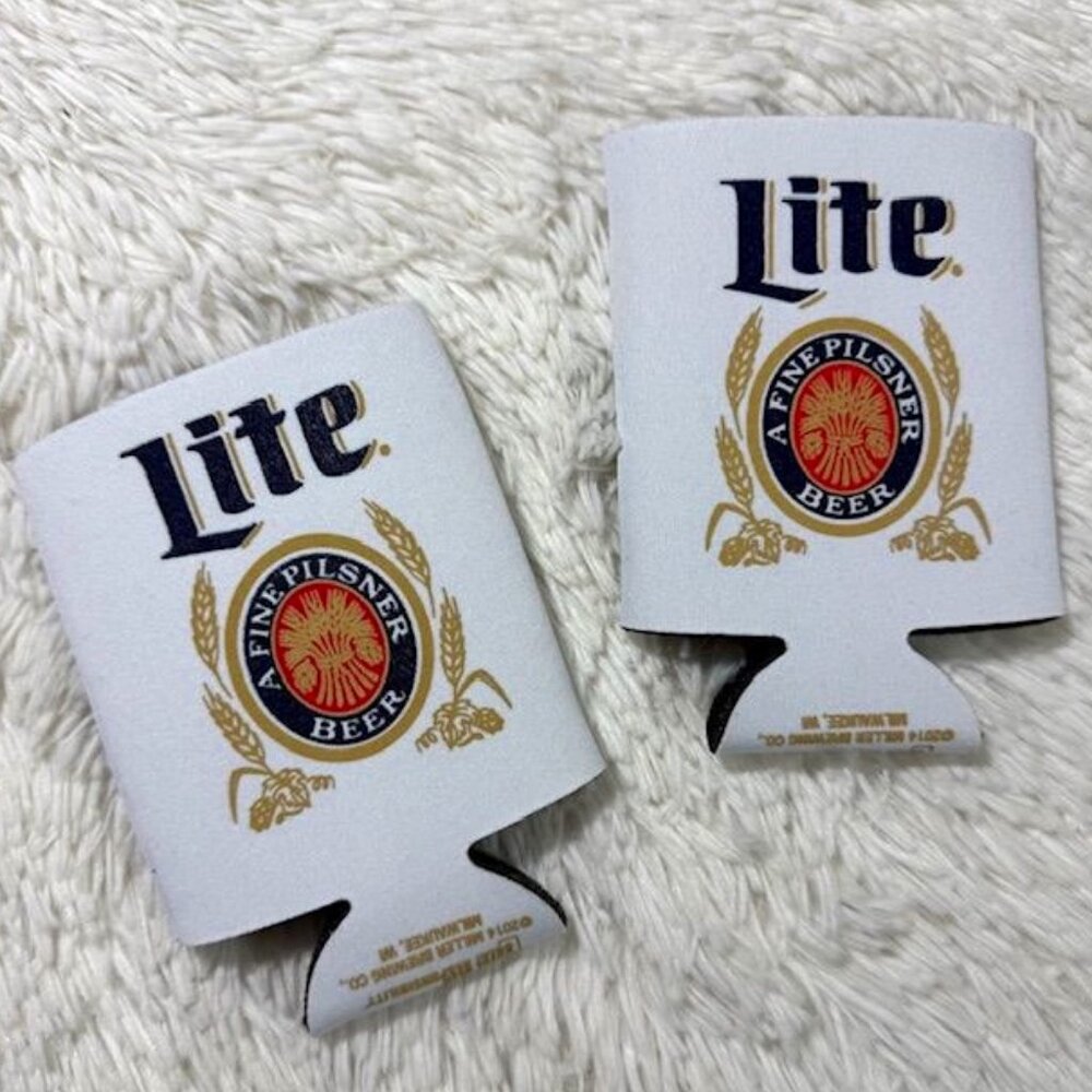 NWOT Set of 2 'Lite A Fine Pilsner Beer' 2014 Miller Brewing Co. Koozies